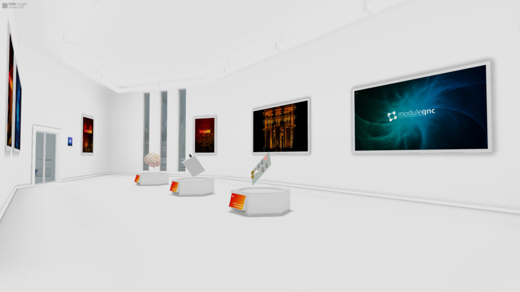 Aufnahme aus dem Module QNC Bereich in dem virtuellen 3D Showroom der FMD